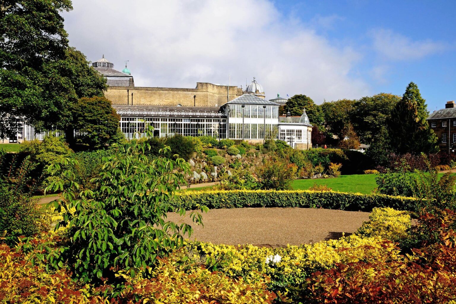 Buxton, the historic spa town with Georgian architecture and spa buildings.