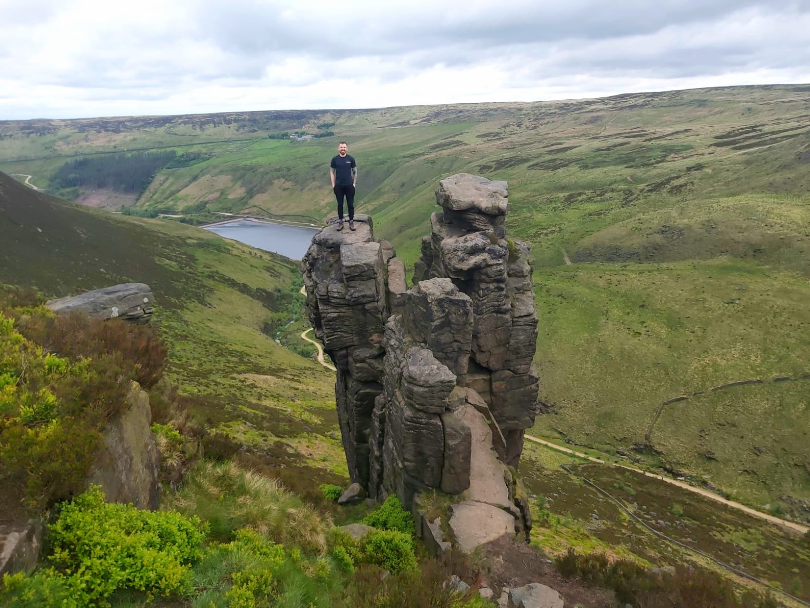 Legs quaking on top of the Trinnacle.